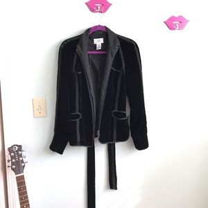 Armani exchange black velvet jacket